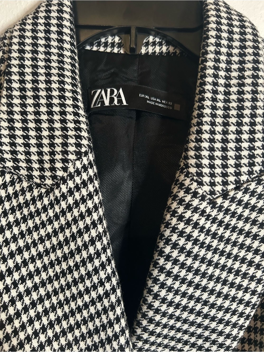 ZARA Black & White Houndstooth Blazer